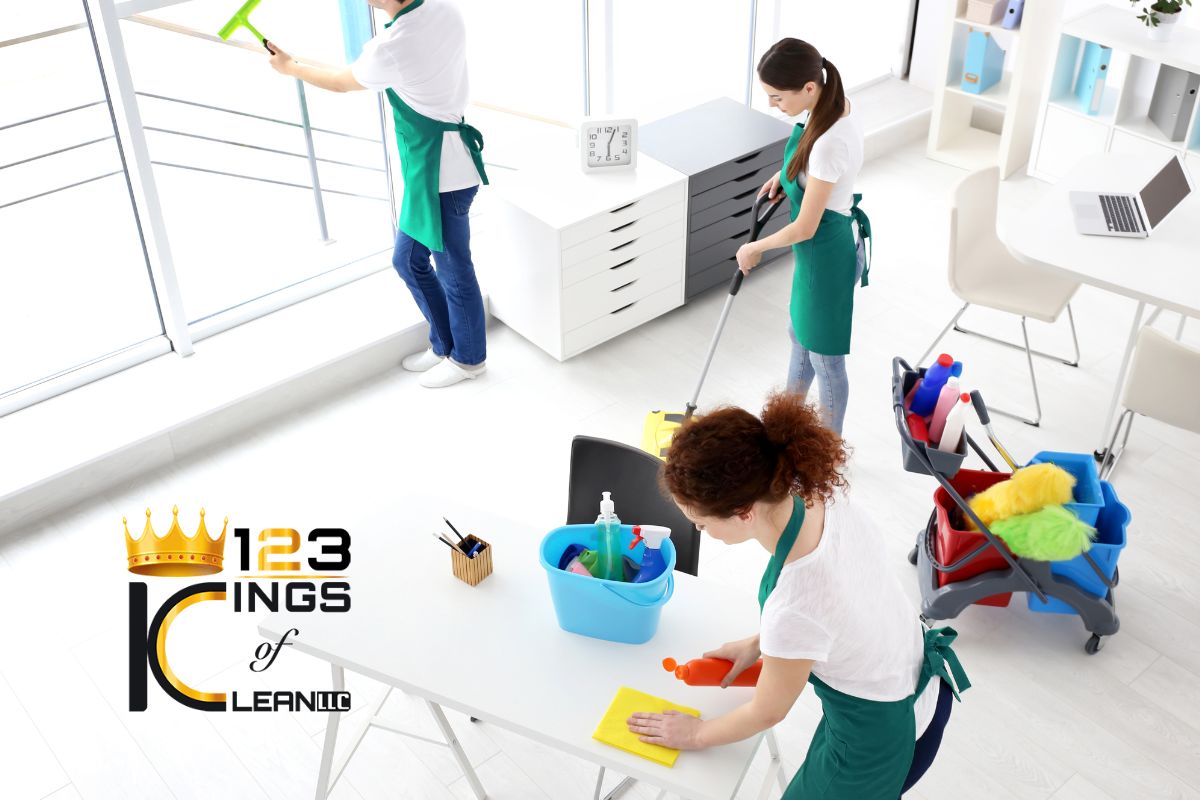 Professional cleaning team from 123Kings of Clean